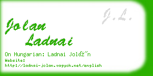 jolan ladnai business card